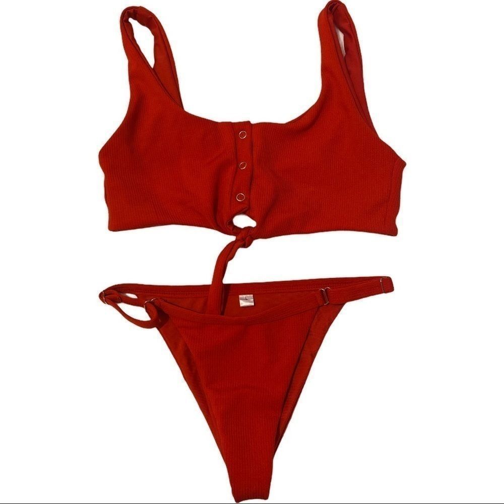 Red Cheeky Bikini - Picture 2 of 4